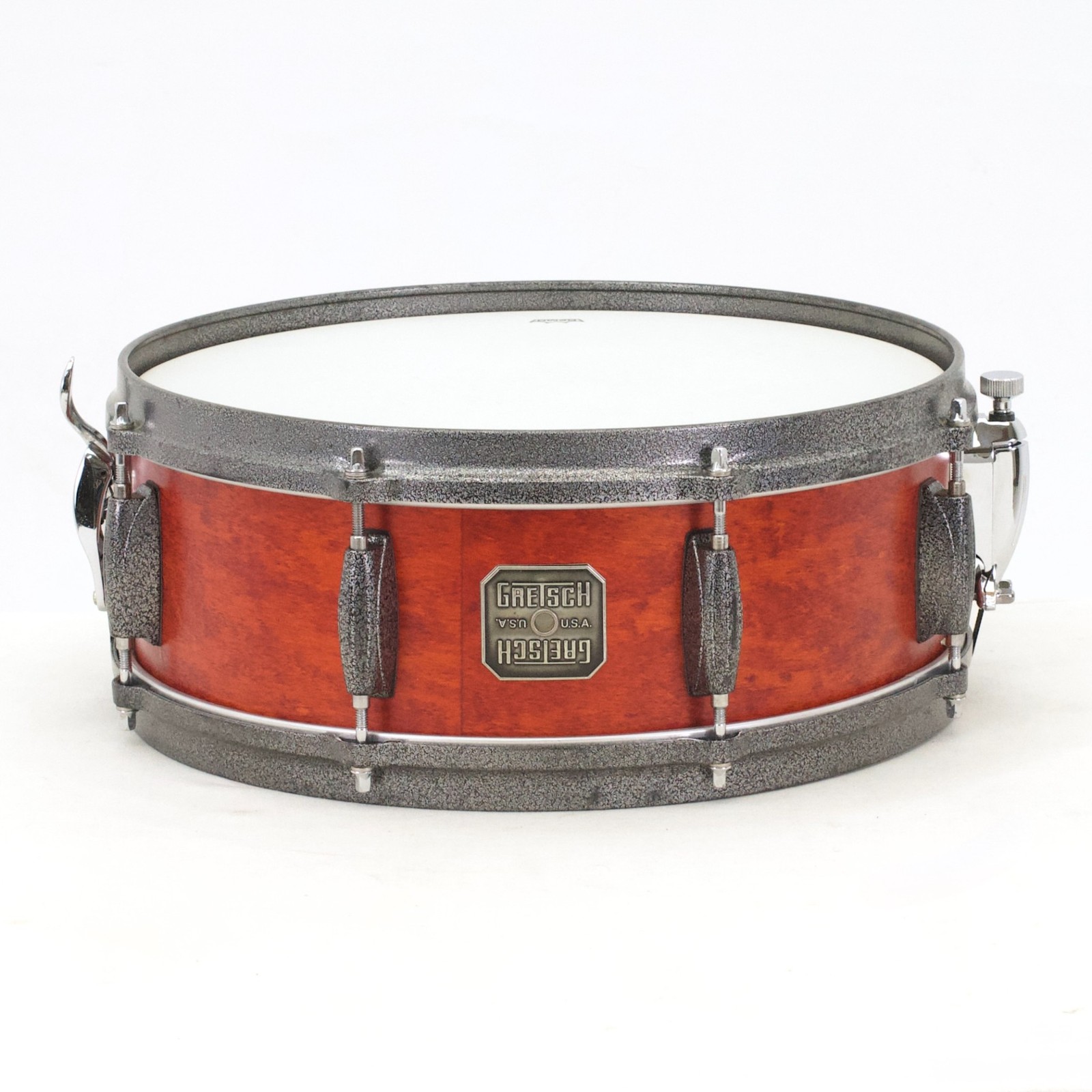 Gretsch Broadkaster GB-4157 5x14 Snare Drum, Late 1990s, Satin Burnt Orange