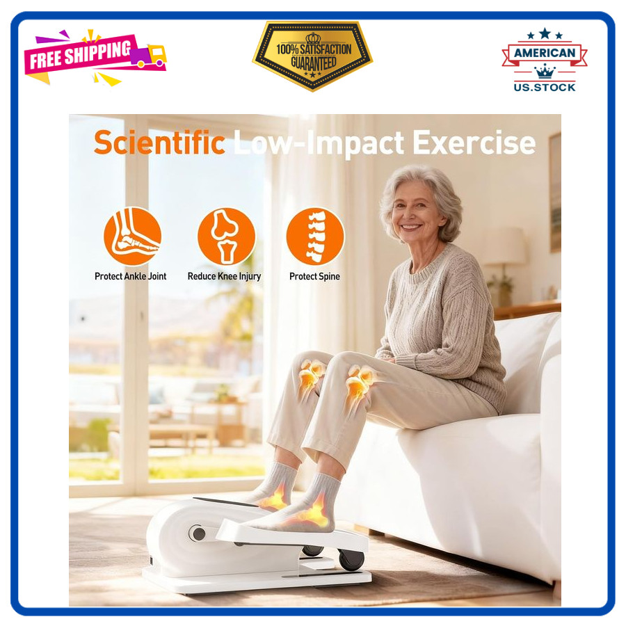 Under Desk Electric Elliptical Exercise Machine 15 Speed Seated Leg Exerciser