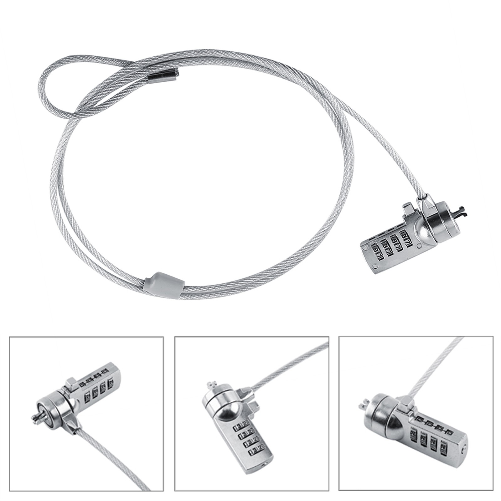 Laptop Combination Security Lock Cable Chain Theft Deterrent 4 Digit