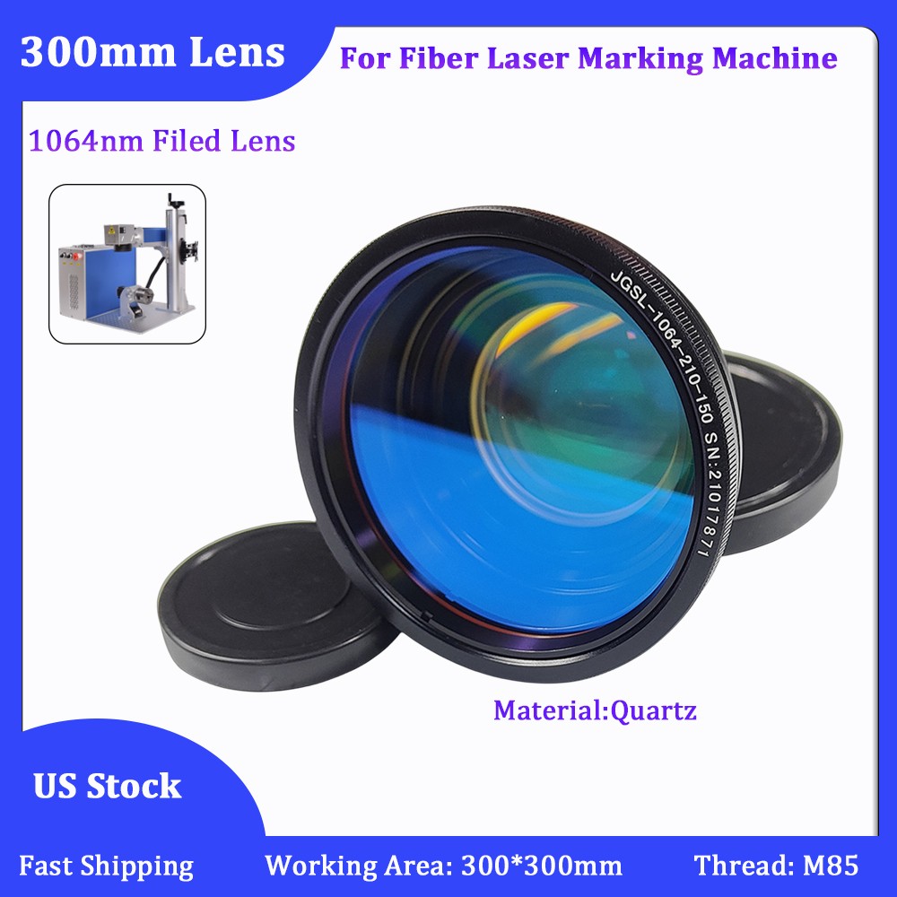 300*300mm Quartz F-Theta Field Lens for 200W 300W Fiber Laser Marking Machine US