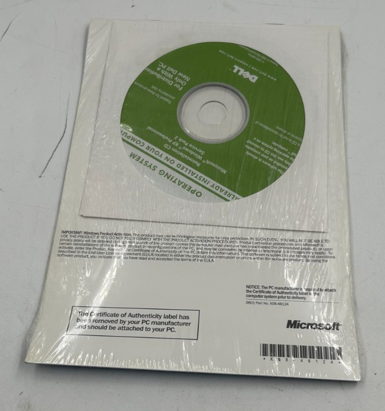 MICROSOFT Windows XP Pro SP2 REINSTALL for Dell