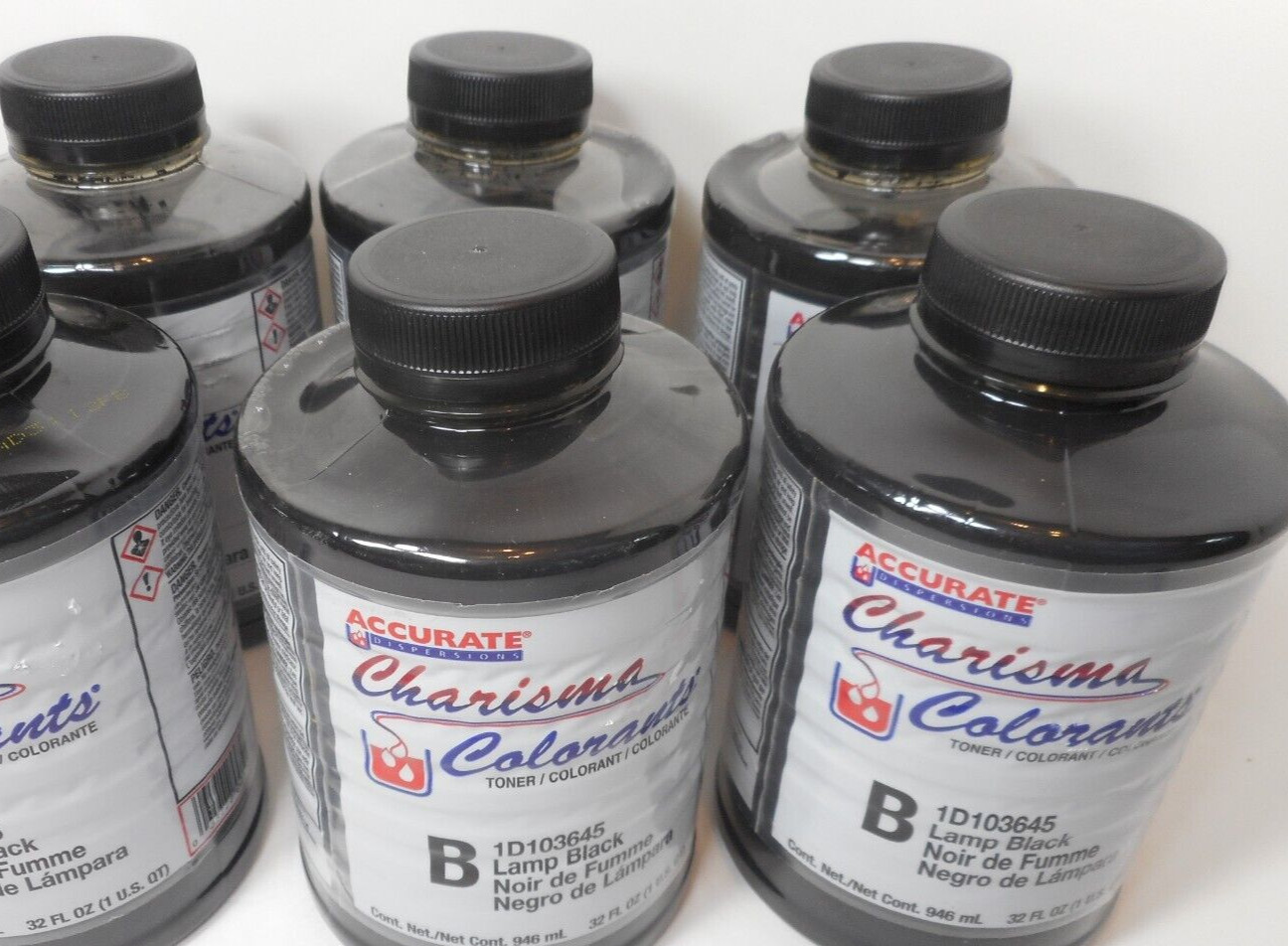 5 X-Accurate CHARISMA ACC003645-14 Paint Colorant KX/W 1D103645 Lamp Black 1 QT