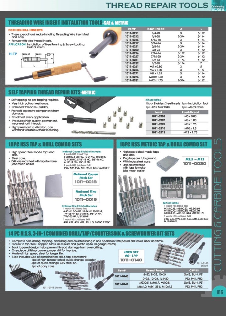 1/2-13 WIRE THREAD INSERTS (1011-0259)