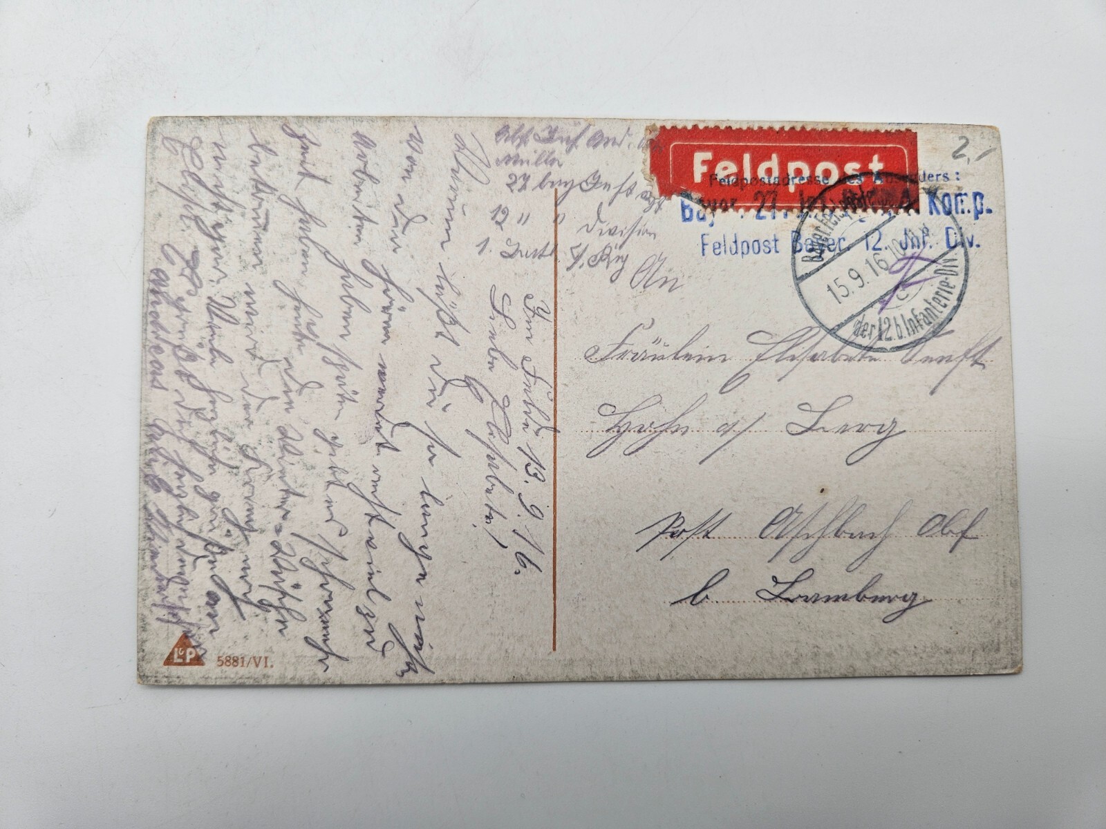 HA2085: Postcard, Ich White Ein Heart