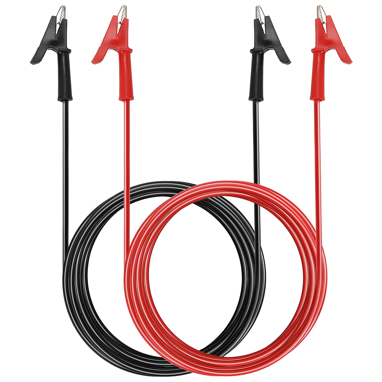 Dual Ended Crocodile Alligator Clips, 15A Test Lead Wire Cable with Insulator...