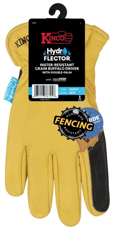 KINCO 387P-M  FENCING GLOVES MEDIUM PUNCTURE RESISTANT BUFFALO GRAIN
