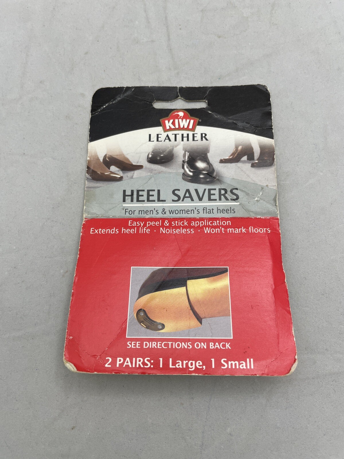 Kiwi Leather Heel Savers 2 Pairs 1 large 1 small