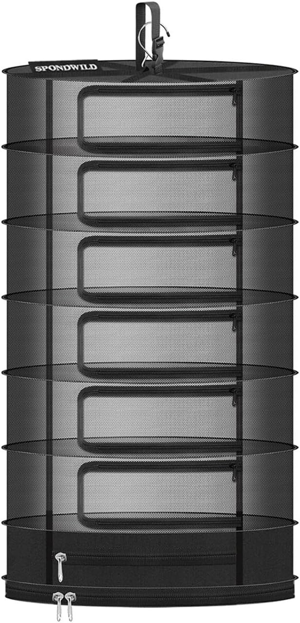 Herb Drying Rack Hanging Mesh Large 7 Layer Plant Drying Rack W/ Door Type