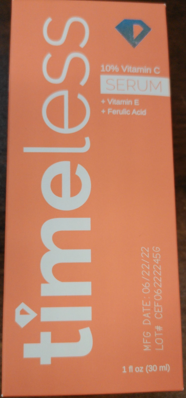 Timeless 10% Vitamin C + Ferulic Acid Serum 1fl Oz