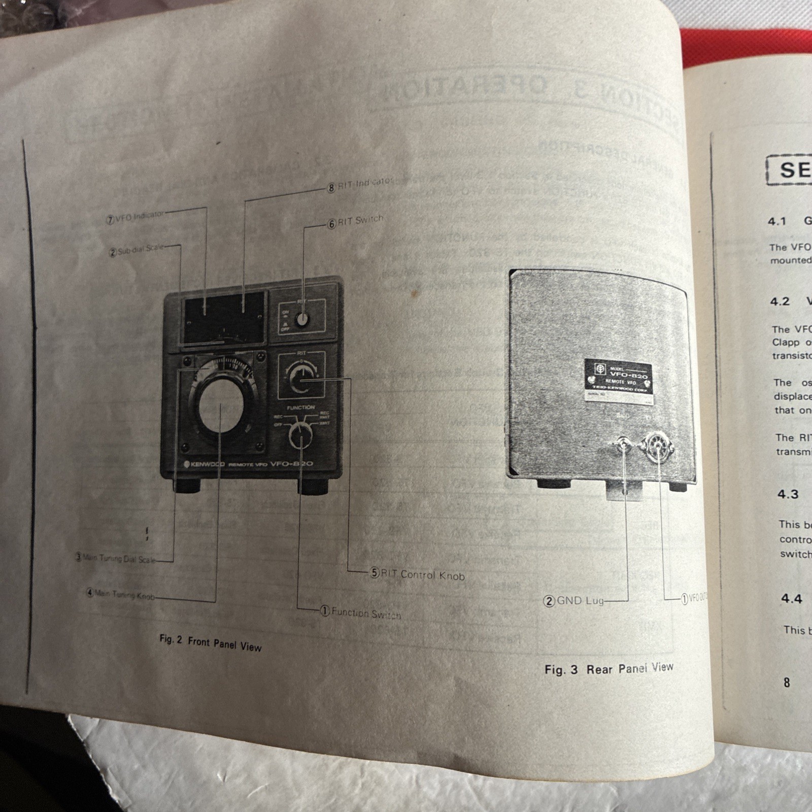 KENWOOD REMOTE VARIABLE FREQUENCY OSCILLATOR Model VFO-820 OPERATING MANUAL