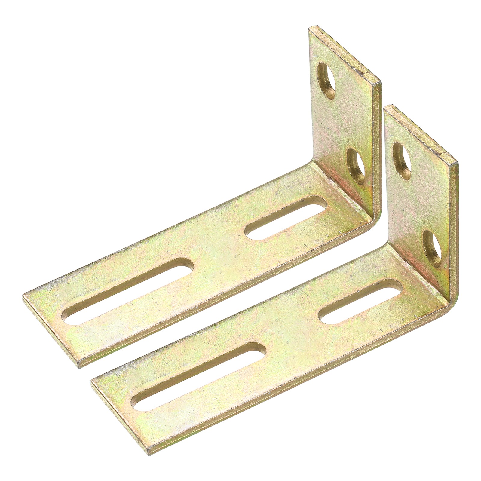 2 Pcs 0.5inch Hole Adjustable L-Brackets Slide Gate Guide Roller Mount