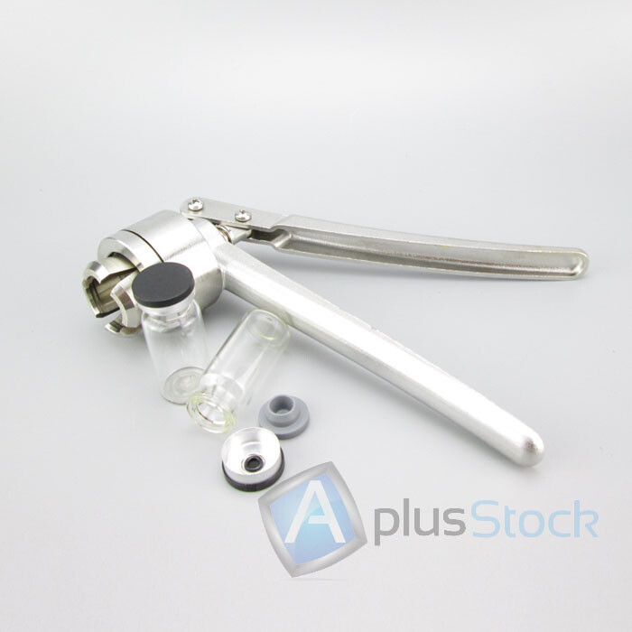 NEW 13mm Manual Stainless Steel Vial Crimper Flip Off Caps Hand Sealing Machine