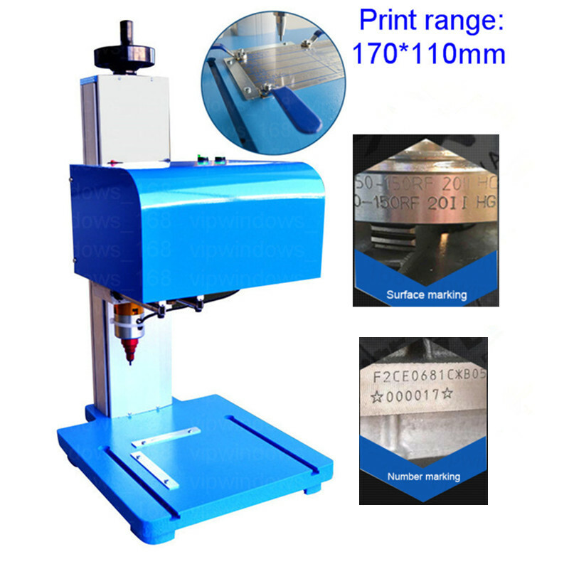 Automatic Pneumatic Marking Engraver Machine 170*110mm for Metal Part Print 220V