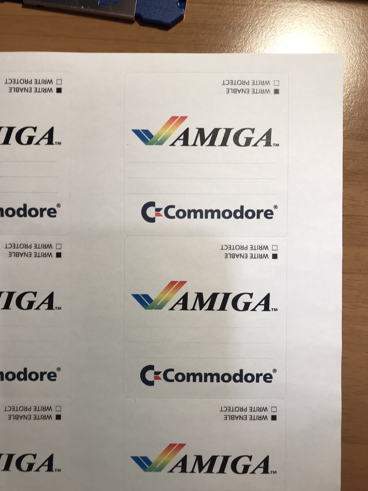 24 Etichette AMIGA per Floppy Disk 3,5 Pollici