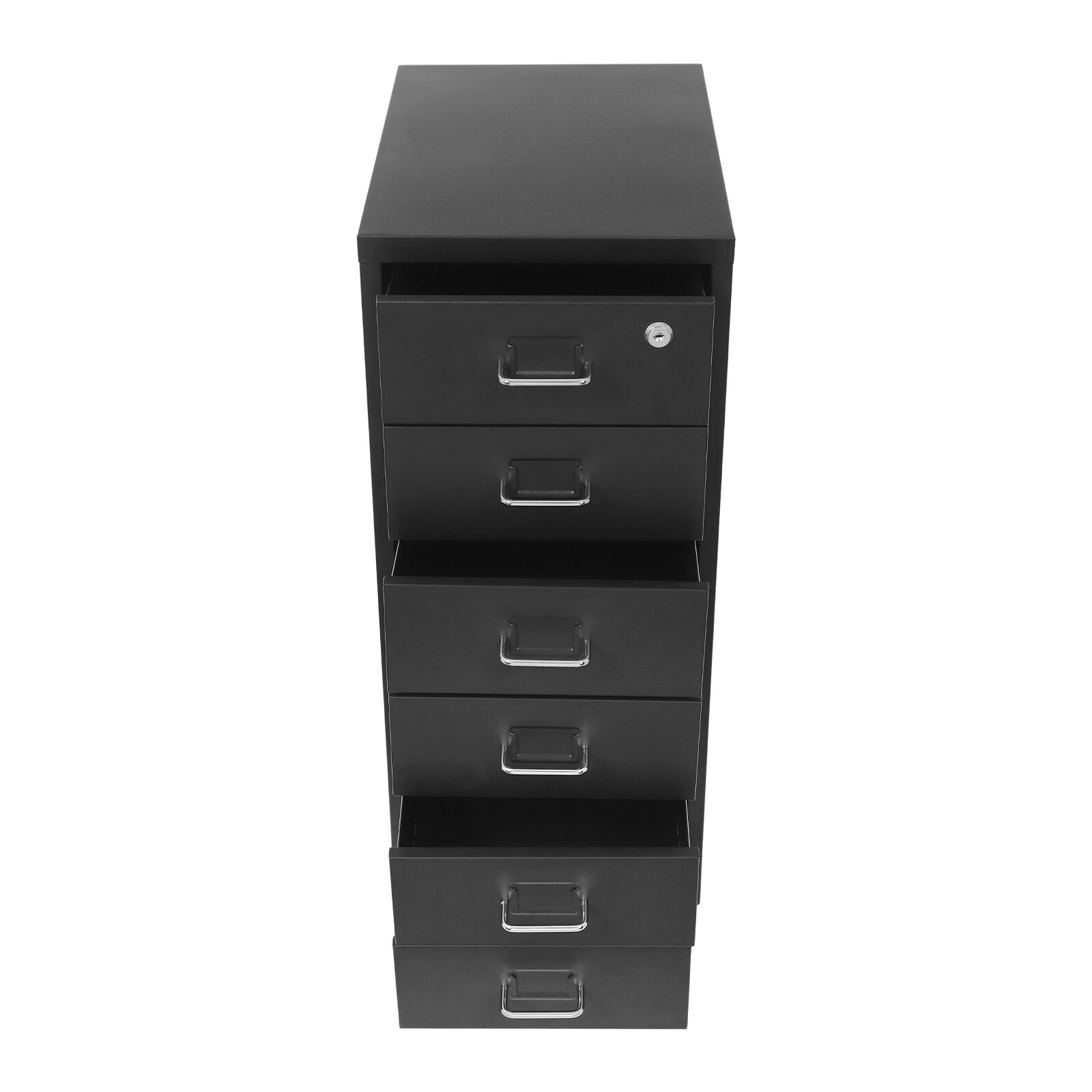 6 Tiers File Cabinet with Lock Metal Vertical Filing Cabinet for Office Home