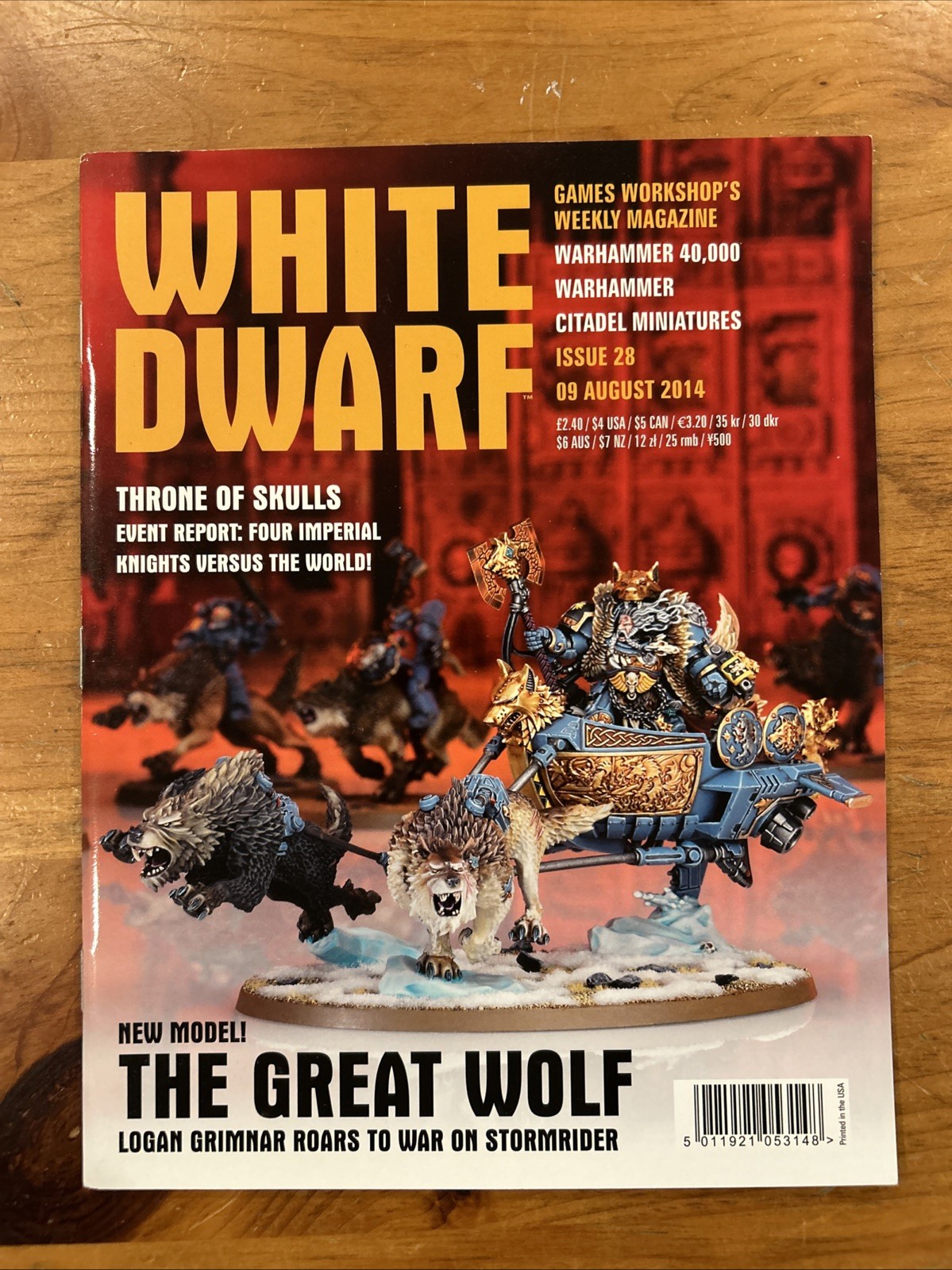 WARHAMMER MAGAZINE WHITE DWARF ISSUE #28 August 9 2014 The Great Wolf