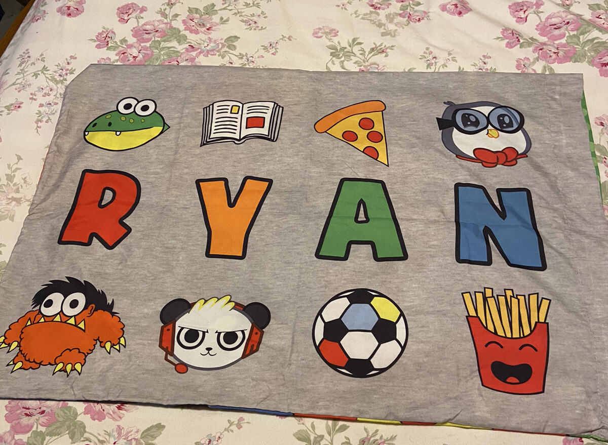 Ryan's World Standard Pillowcase w/ Soccer Ryan Gus Super Soft
