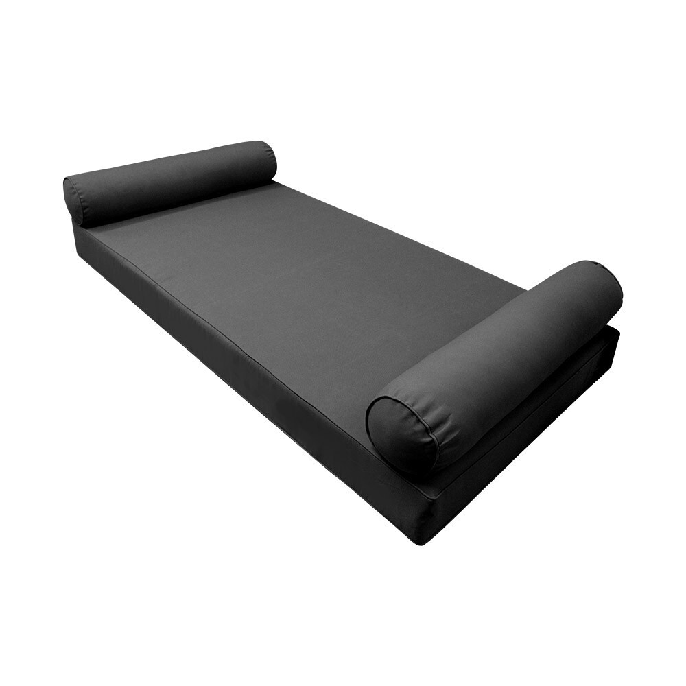|SLIPCOVER ONLY|S5 Daybed Mattress Bolster Pillow Covers Pipe Trim Twin-XL AD003