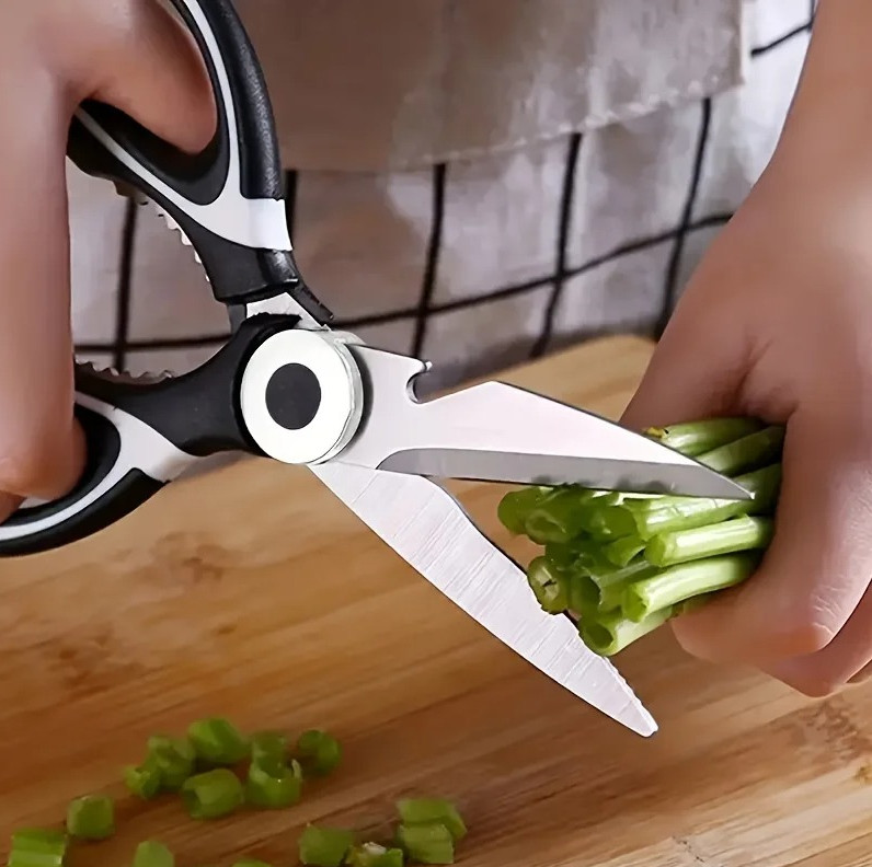 1pc Heavy Duty Stainless Steel Kitchen Scissors Multi Function Shears - NEW