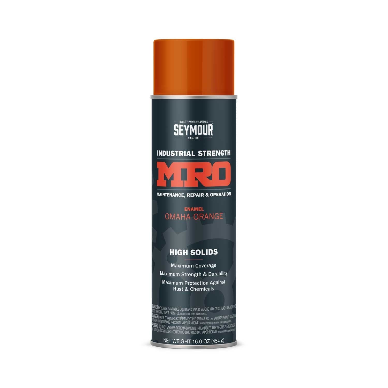 High Solids Industrial Spray Paint - Omaha Orange, 16 oz, MRO, Pack of 1