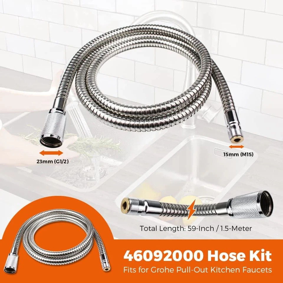 46092000 Pull Out Spray Hose for Grohe Kitchen Faucets Pull Down Kitchen Fauc...
