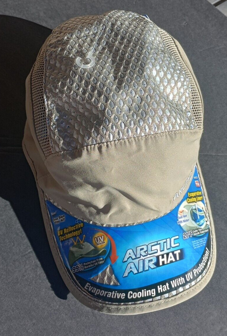 Arctic Air Evaporative Cooling Cap Taupe Adjustable Unisex New With Tags