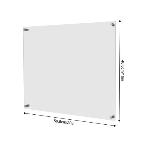 16" x 20" Clear Acrylic Picture Frame Wall Mount Floating Frameless Double Panel