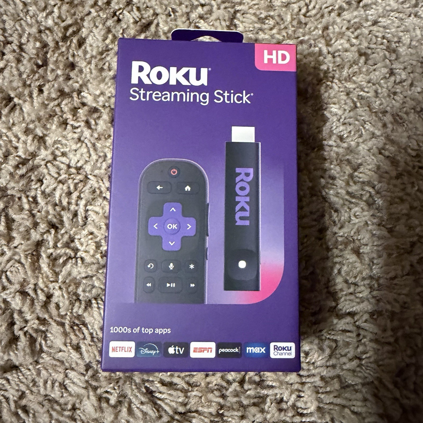 Roku 3840R Streaming Stick HD Media Player with Voice Remote – 2025 Model