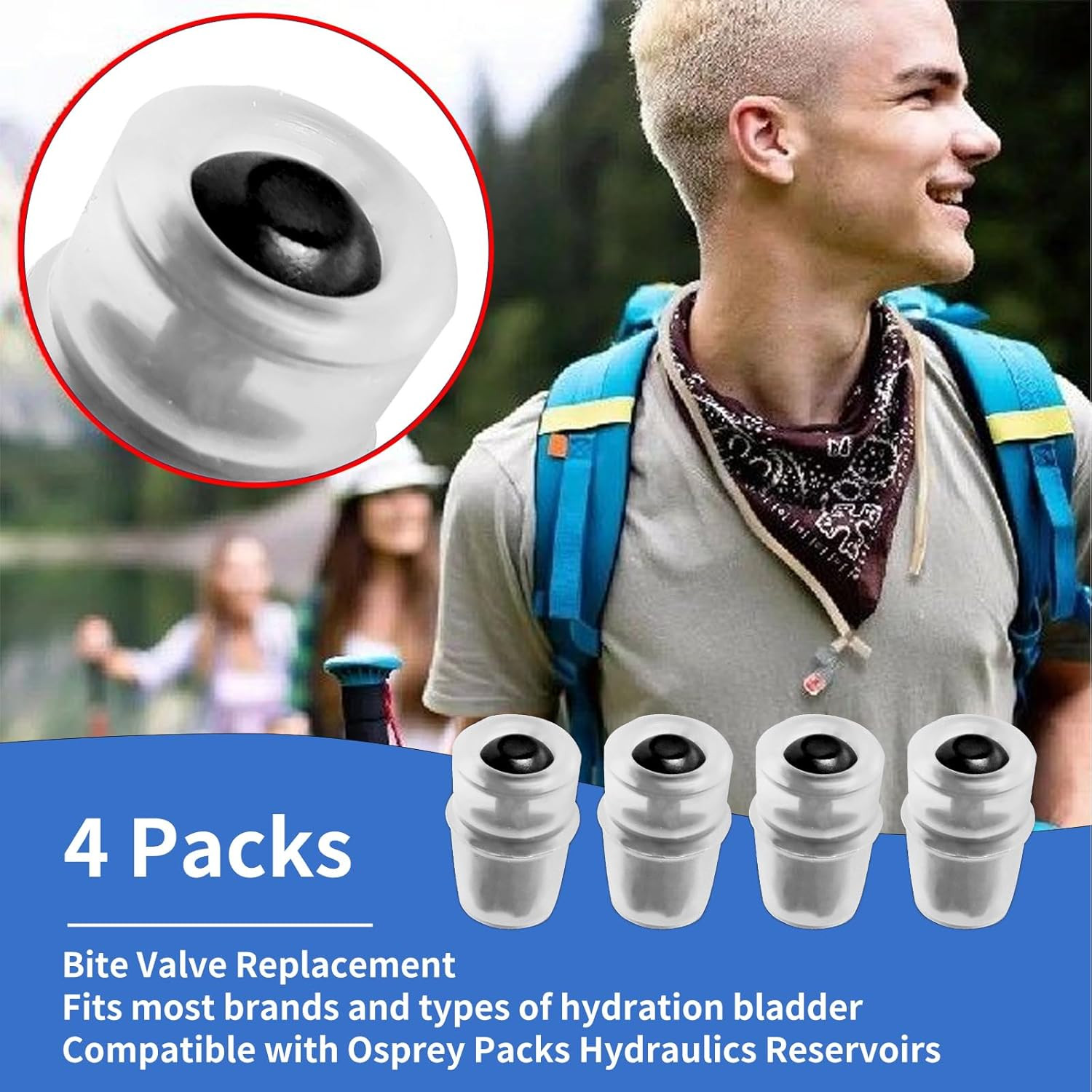 Bite Valve Replacement Mouthpiece Fit for Hydration Pack Bladder Water Backpack