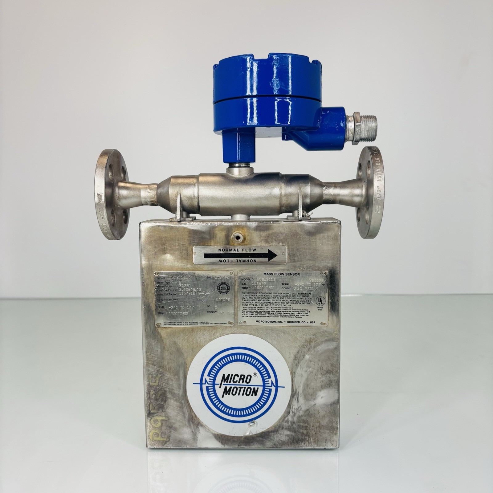 Micro Motion DS025S113 Mass Flow Sensor 1/2” Type 2 – Flow Meter