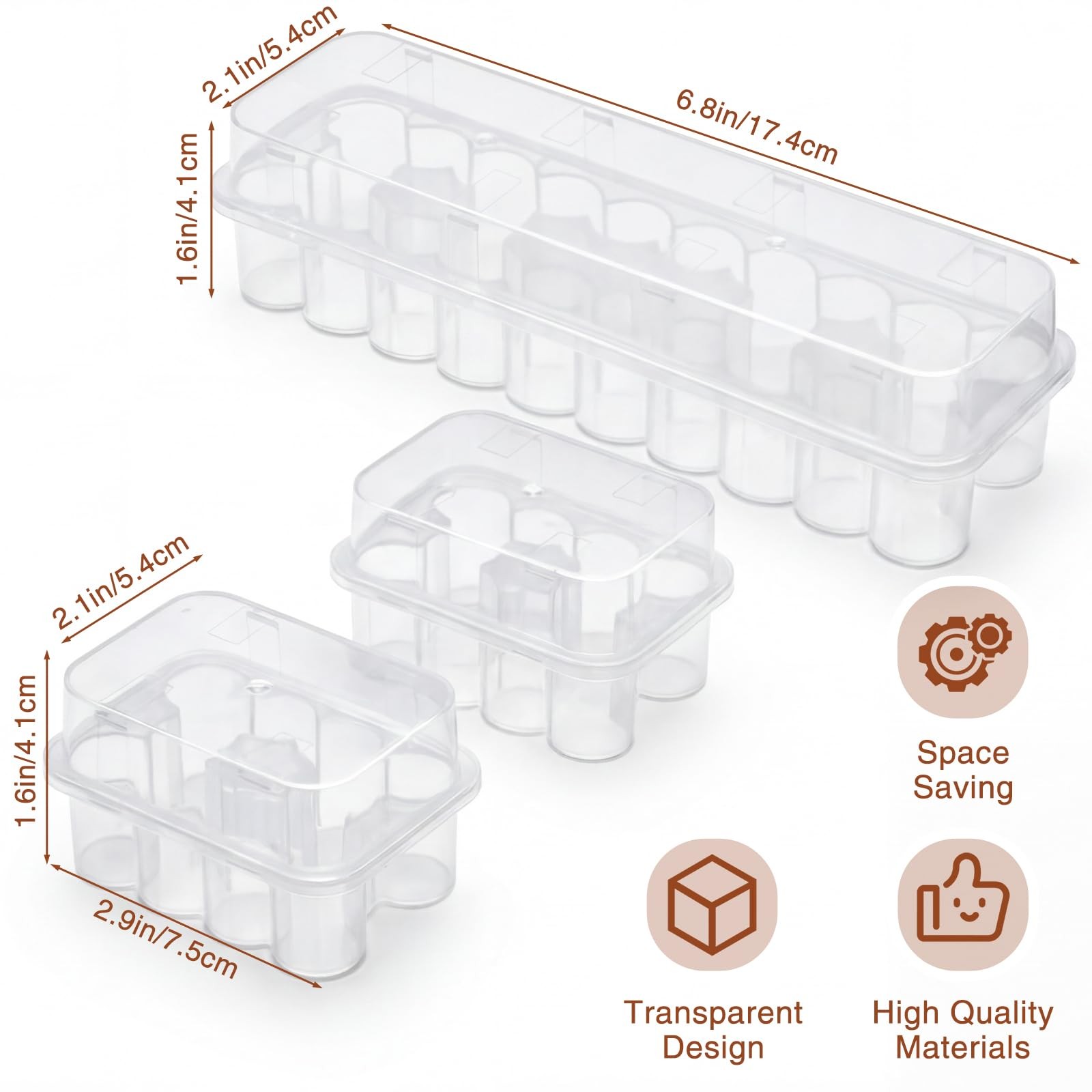 3 Pack Insulin Vials Refrigerator Storage Case Holders 3 ml Peptide Vial Prot...