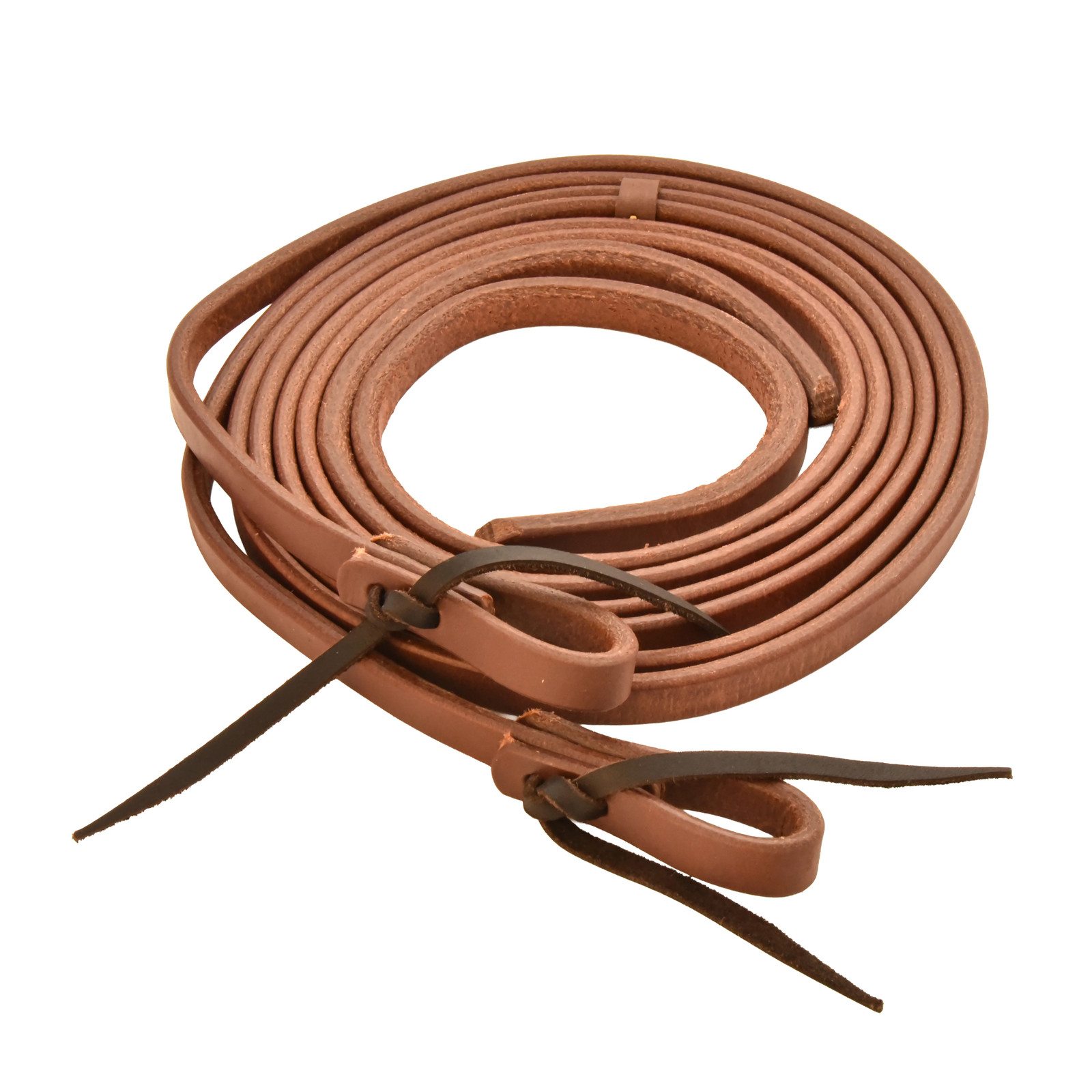 AJ Tack Oiled Harness Leather Split Reins, 5/8" x 8'