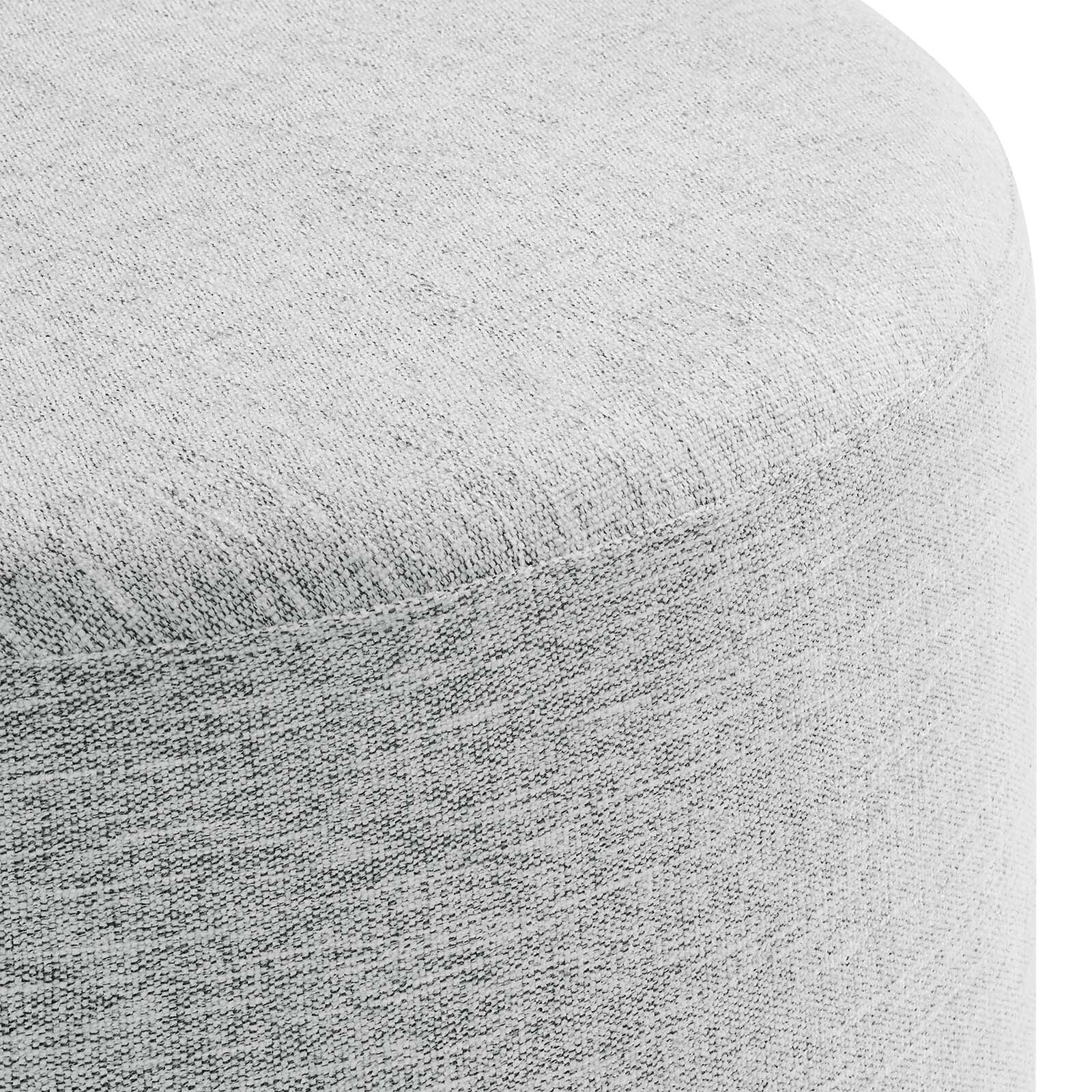 Modway Large 23" Round Woven Heathered Fabric Upholstered Ottoman