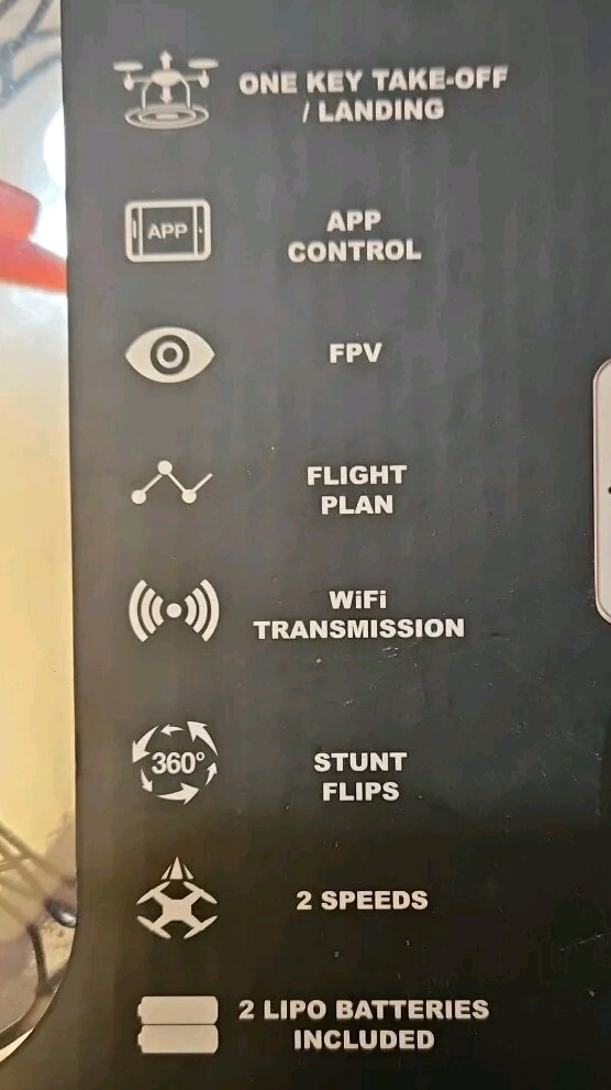 SKY PHANTOM FPV 4 CH REMOTE CONTROL DRONE (RED / AGES 14+)NIB