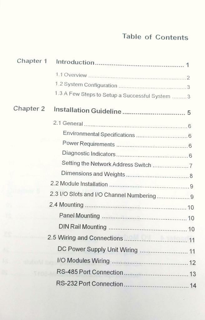 Advantech Adam 5000 Data Acquisition & Control System Instruction Manual