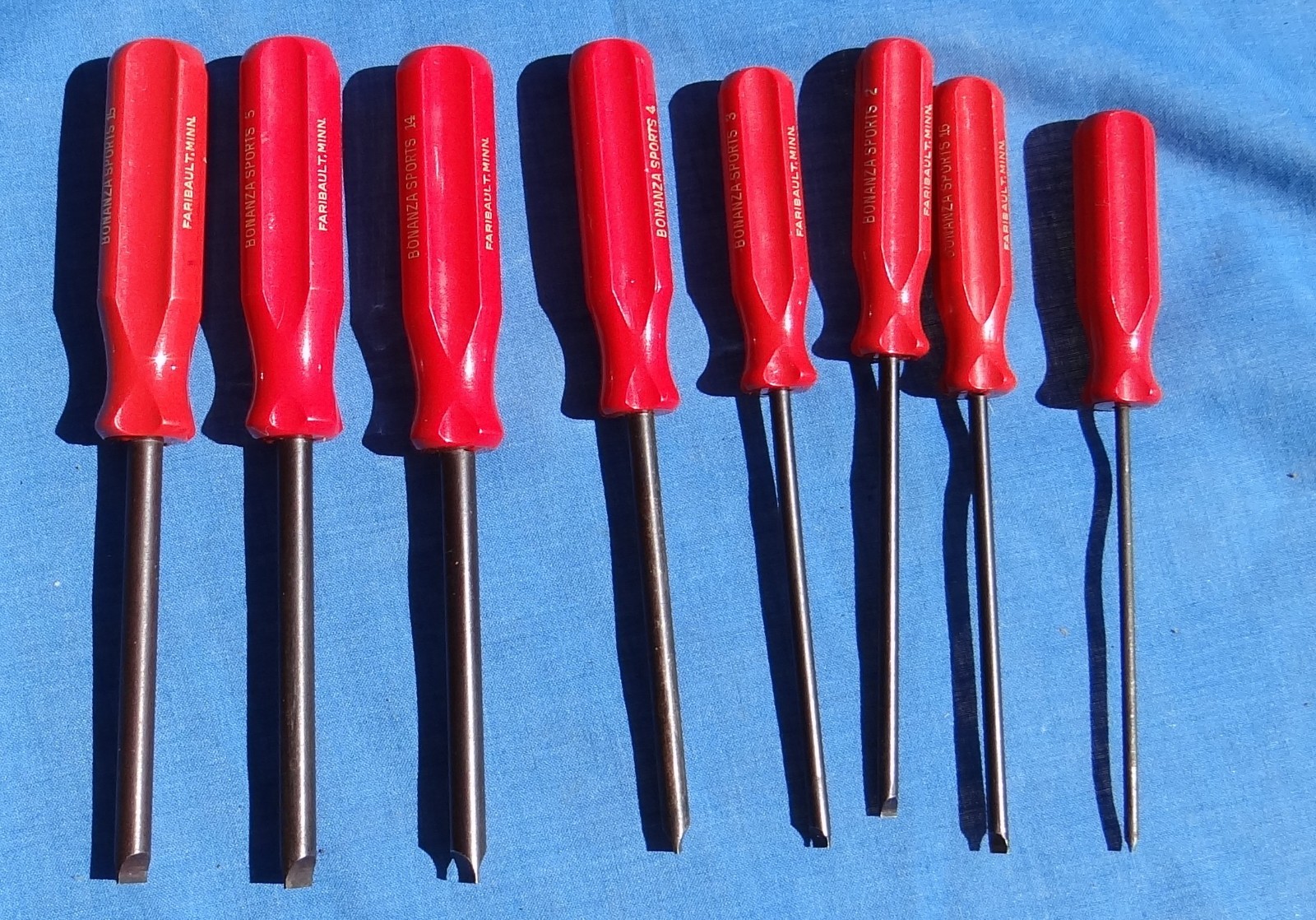 Set of 8 USA Made Bonanza Sports Professional Gunsmithing Screwdrivers