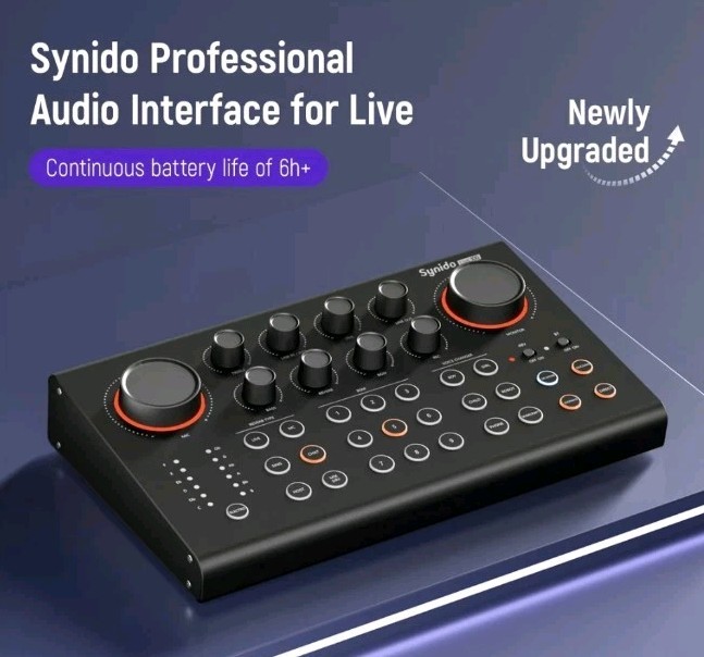 Synido Live 100 USB Desktop Audio Interface 2-Channel 24-bit/96kHz Phantom