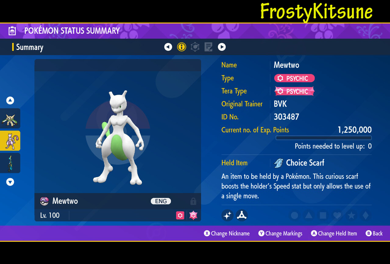 6IV Mewtwo Shiny & Non-Shiny Pokemon Scarlet & Violet