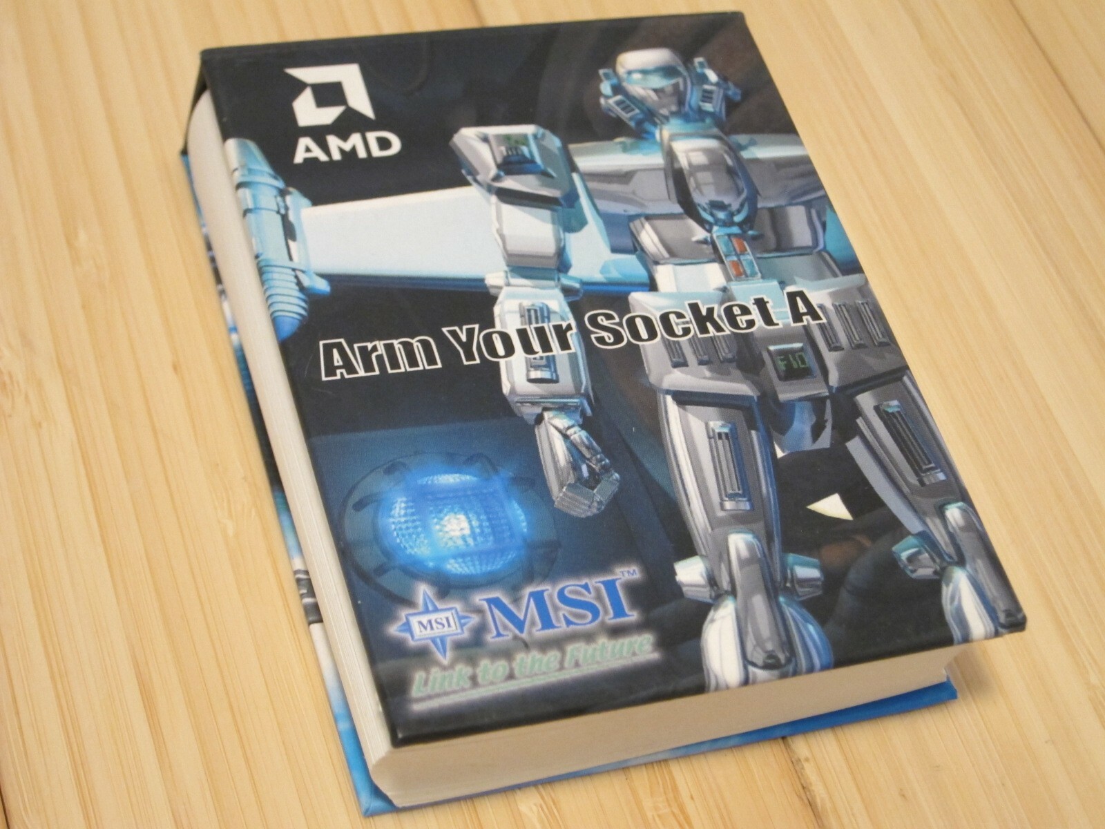 Rare Vintage 2001 MSI AMD Co-branded Notepad Gundam-Like Robot ARM Your Socket A