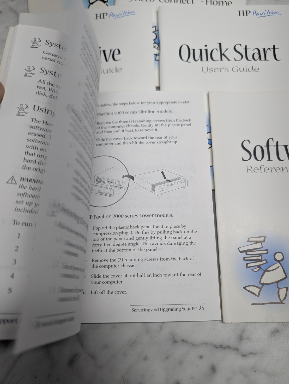 HP Pavilion User Guides Lot 6 QuickStart Zip Drive Software Customer Care Syncro