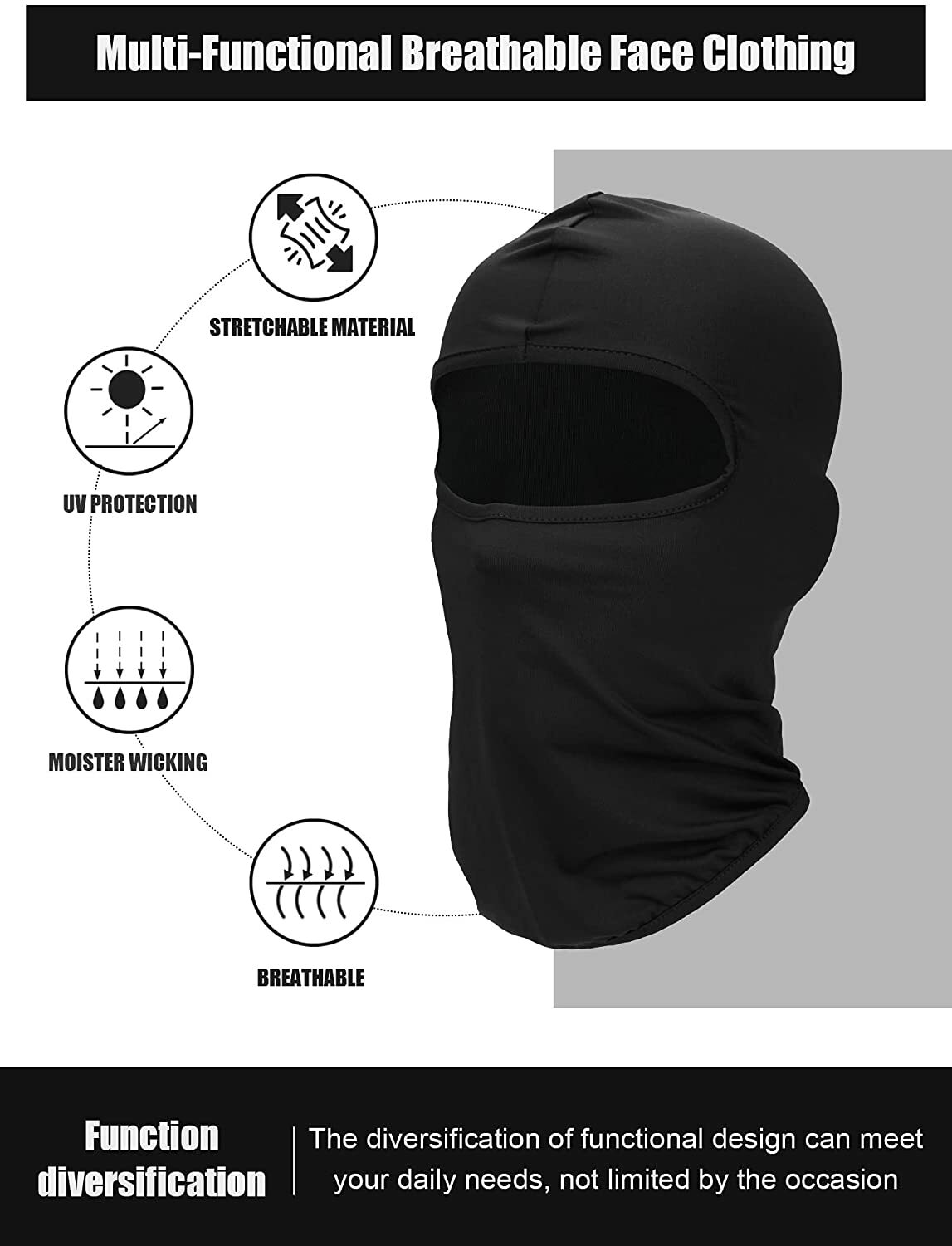 Balaclava Face Mask UV Protection Ski Sun Hood Tactical Shiesty Mask Men Women