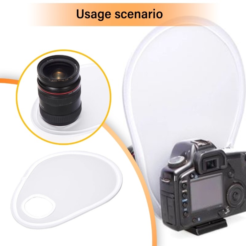 Portable Camera Lens Flashes Diffuser Reflector Carrying Bag Photography