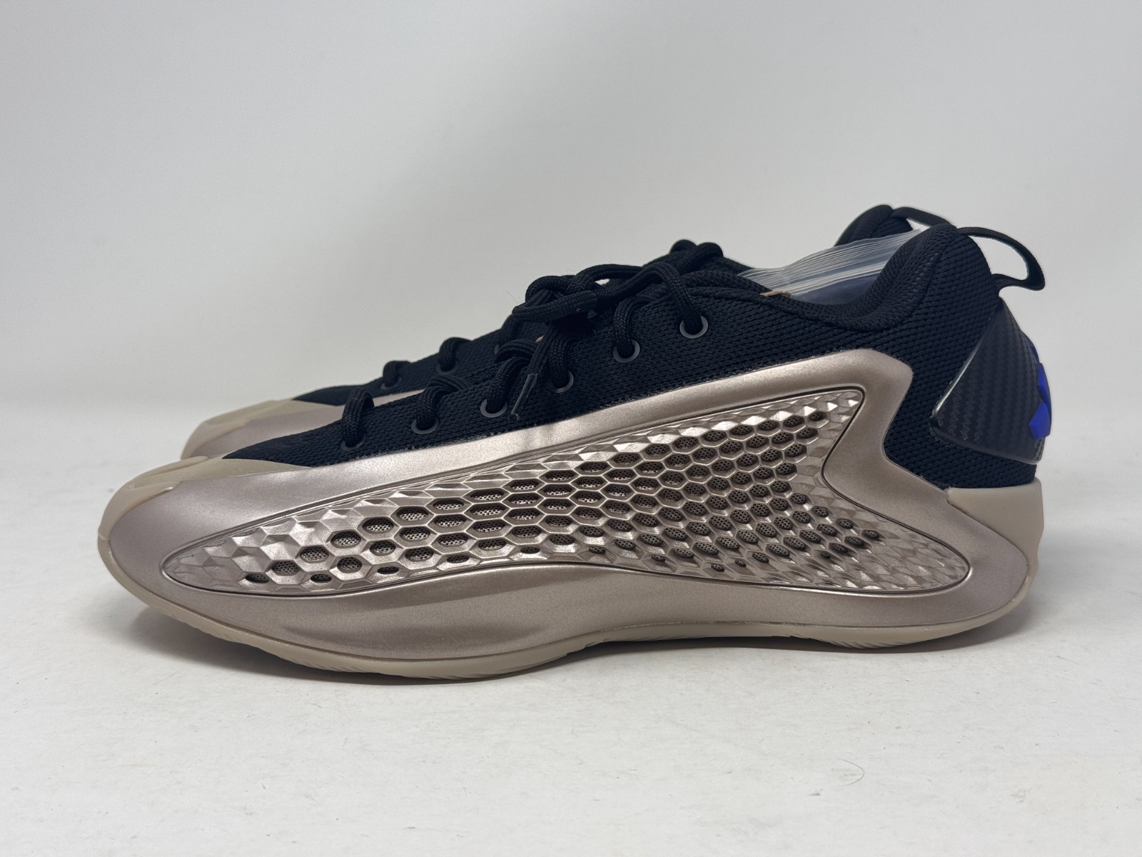 adidas AE 1  Low Anthony Edwards 1 Champagne Metallic Black JQ6133 Mens Sneakers