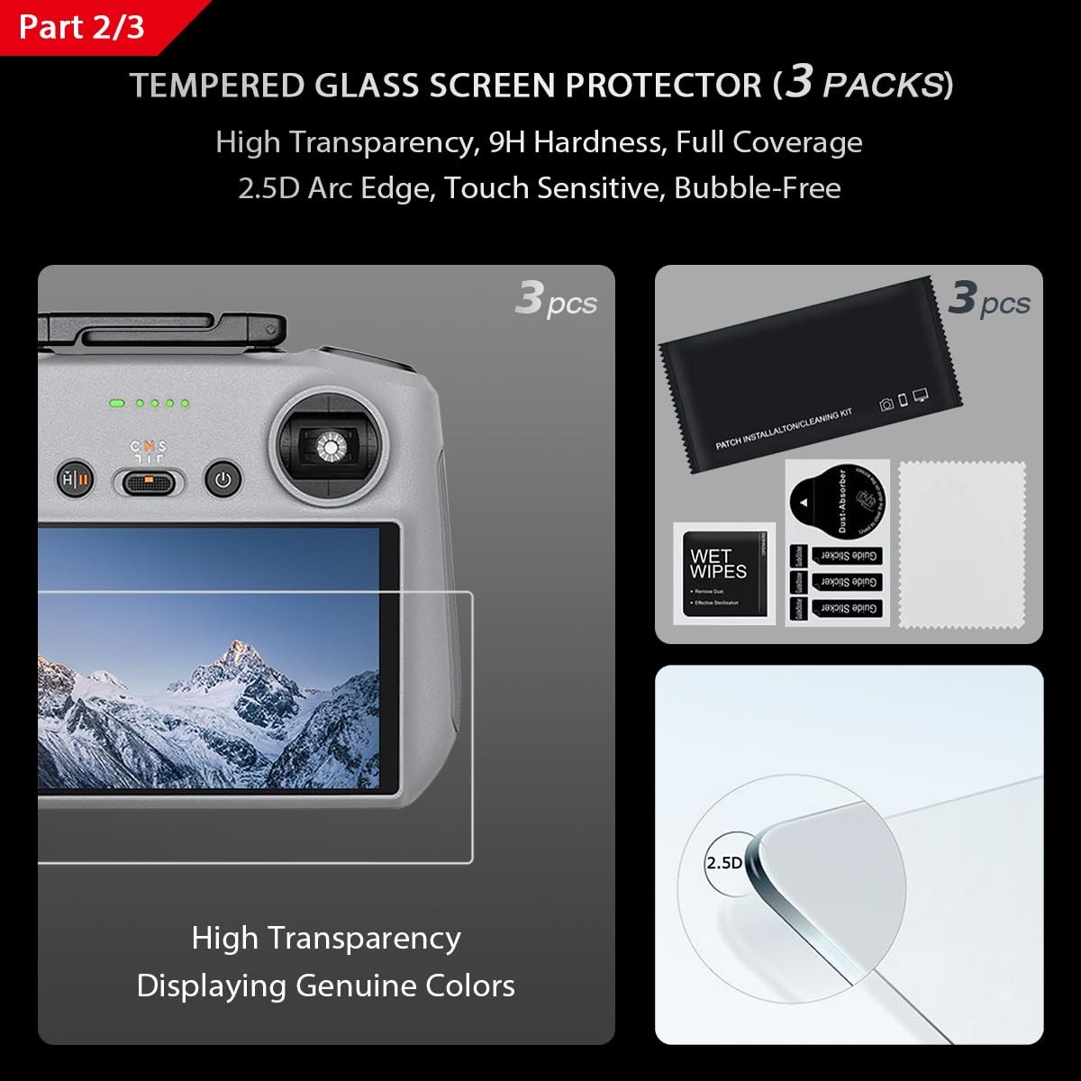 Arzroic RC 2 Protective Sun Hood Kit with Screen Protector & Neck Grey