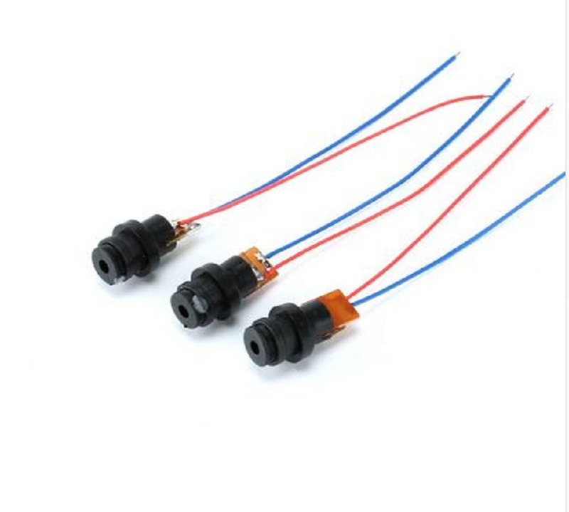 100pcs  4.5V Laser Head Module Laser Dot Diode Red Plastic Gyro Module
