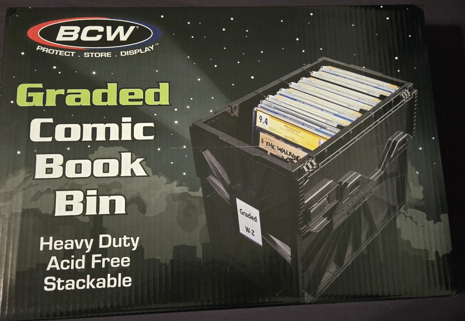 BCW Graded Certified Comic Book Storage Plastic Bin Stackable Boxes