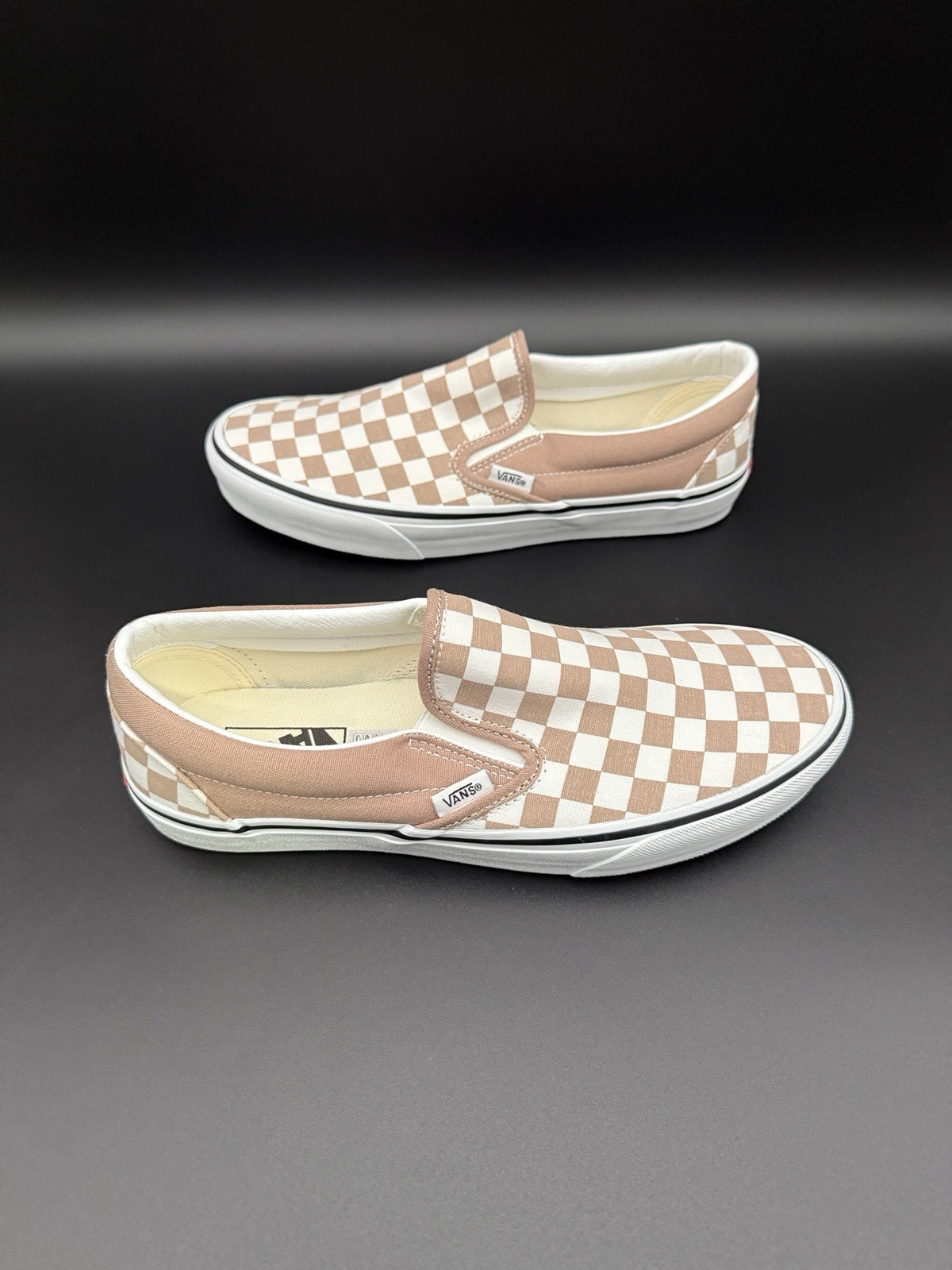 Unisex VANS Classic Checkerboard Slip-On Warm Taupe Brown VN000D6YE2V