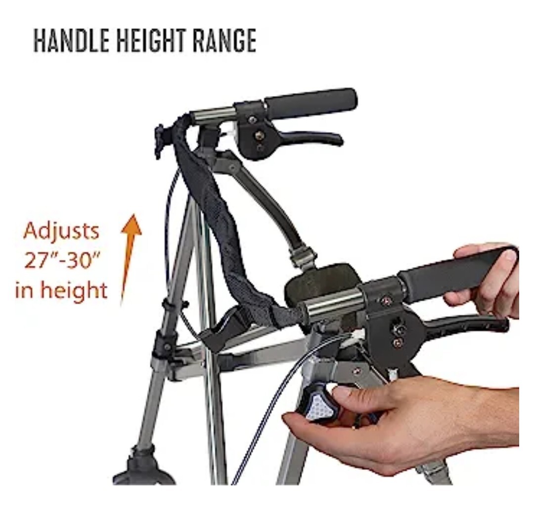 Able Life Space Saver Rollator Short, Lightweight Junior Folding Walker for...