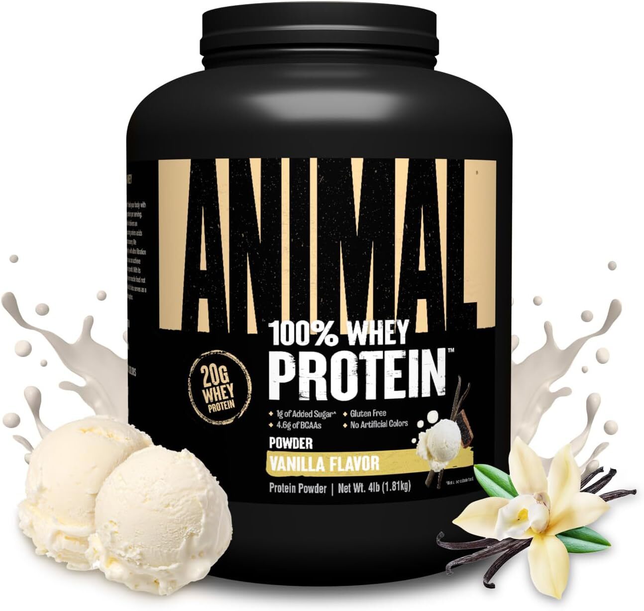Animal Whey Protein Powder Chocolate or Vanilla Flavor 4LB Exp 10/2027