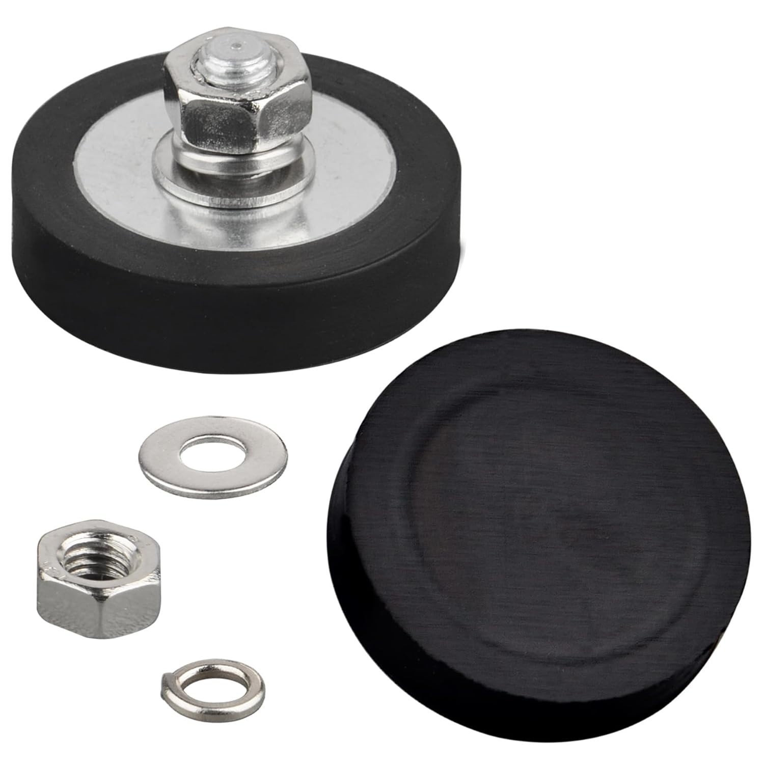 40lb Rubber Coated Neodymium Magnets, 4PCS